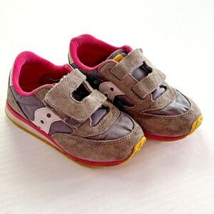 Saucony Baby Jazz Hook & Loop Shoes Low Sneakers Purple Toddler Girls Size 10.5M